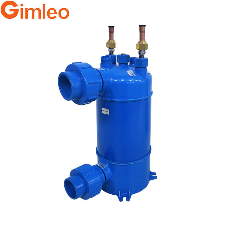 7kw 24 ظرفیت گرما لوله تیتانیوم شیل مبادله گرما PVC برای یخچال آکواریوم MHTA-2 برای سیستم خنک کننده صنعتی