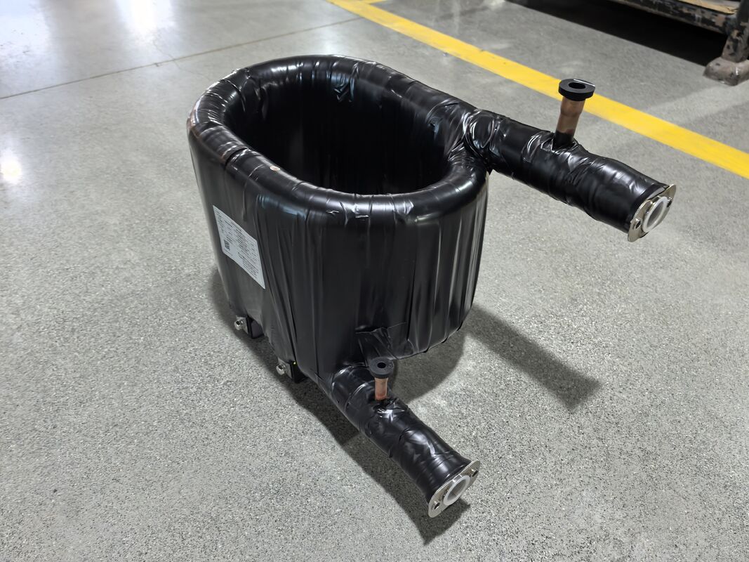 محدوده دمای کاری -50 تا 150 درجه مبدل گرما کواکسیال لوله در ساختار لوله ظرفیت گرمایش 6 تا 300 کلو وات برای سیستم های HVAC طراحی شده است