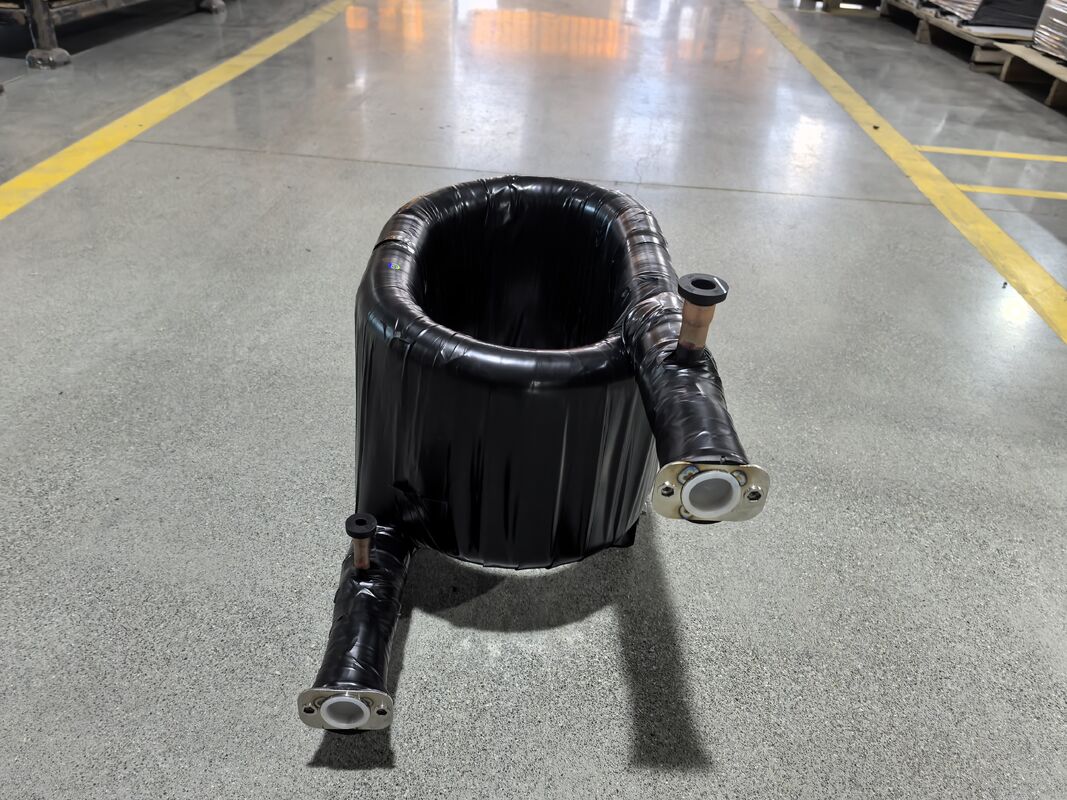 محدوده دمای کار منفی 50 تا 150 درجه HVAC مبادله گرما هم محوری ارائه ضخامت دیوار لوله 1.2 تا 2.0 میلی متر برای کار