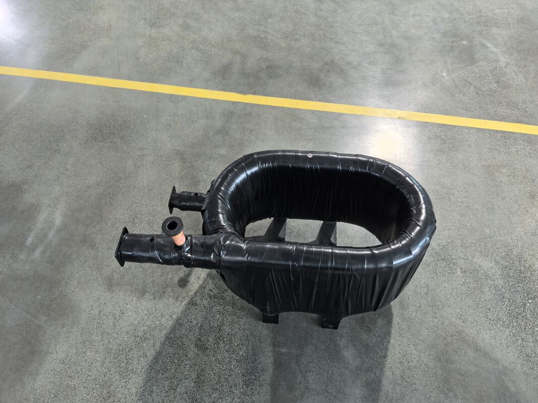 ساخت چرخش مارپیچی مبادله گرما کواکسیال کار در فشار طرف یخچال 4.2Mpa و محدوده دما 0C به 150C