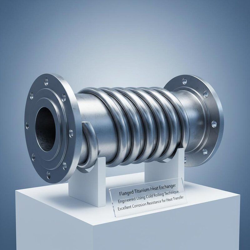 Flanged Titanium Heat Exchanger with Cold Rolling Technique for Excellent Corrosion Resistance in Heating and Cooling Applications