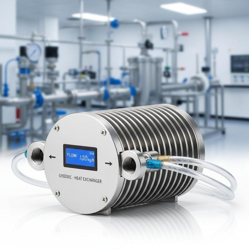 GY0200C مبادله گرما هم محوری با وزن 1 تا 100 کیلوگرم، دمای کار 30°C-99°C و طول لوله 2-10M برای انتقال گرما کارآمد
