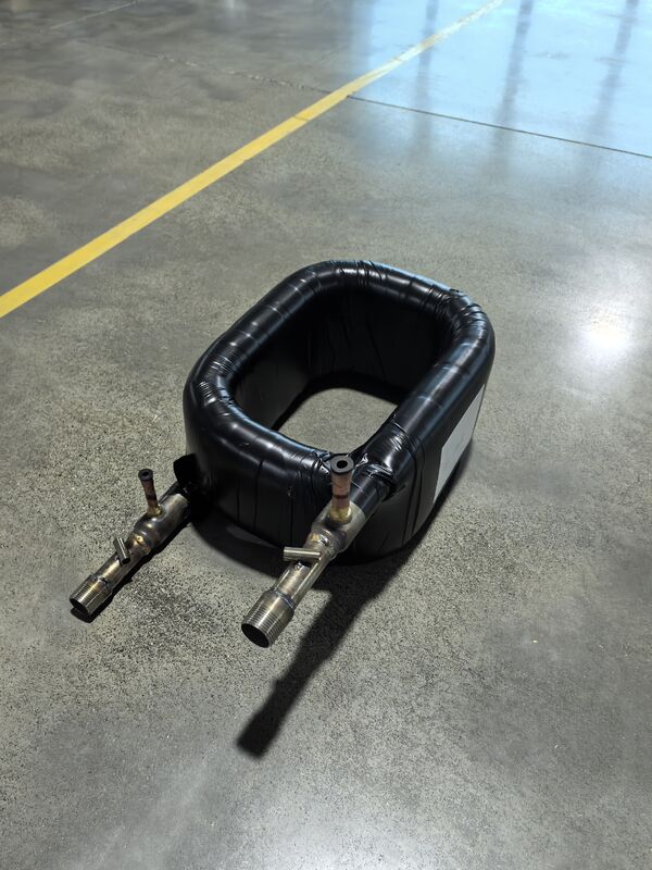 Stainless Steel Shell Coaxial Heat Exchanger with Copper Tube Inner for Refrigerant R410A Thermal Exchange Unit