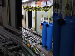 helium leak detection of pool heat exchanger